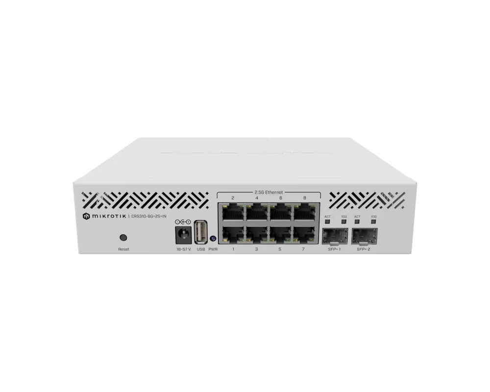 Switch (Комутатор) Суич MikroTik CRS310-8G-2S-IN, 8 x Gigabit Ethernet ports, 2 x SFP 3