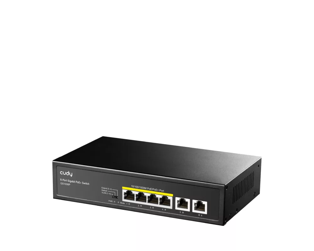 Switch (Комутатор) Суич Cudy GS1006P, 6 x портов 10/100/1000Mbps PoE, 65W 2