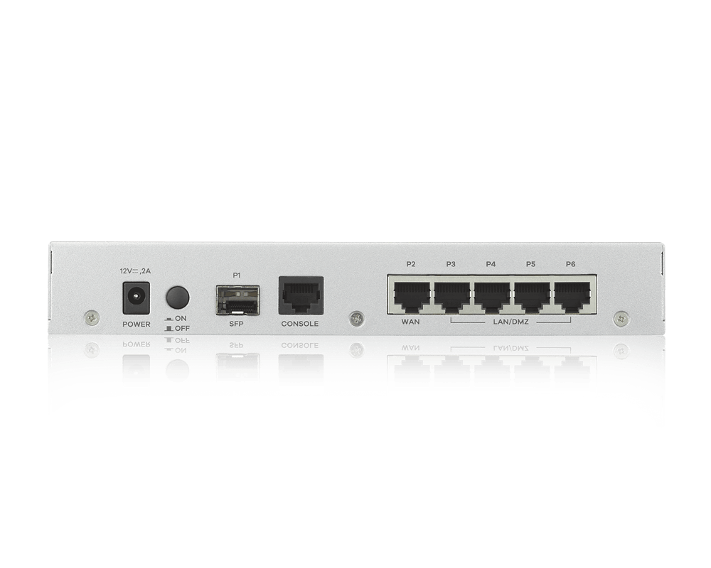Защитна стена Защитна стена ZYXEL USG ATP100 UTM BDL Sandboxing, 10/100/1000, 3x LAN/DMZ, 1x WAN, 1xSFP, 1xOPT, 1xUSB, с включени лицензи за 1 година 3