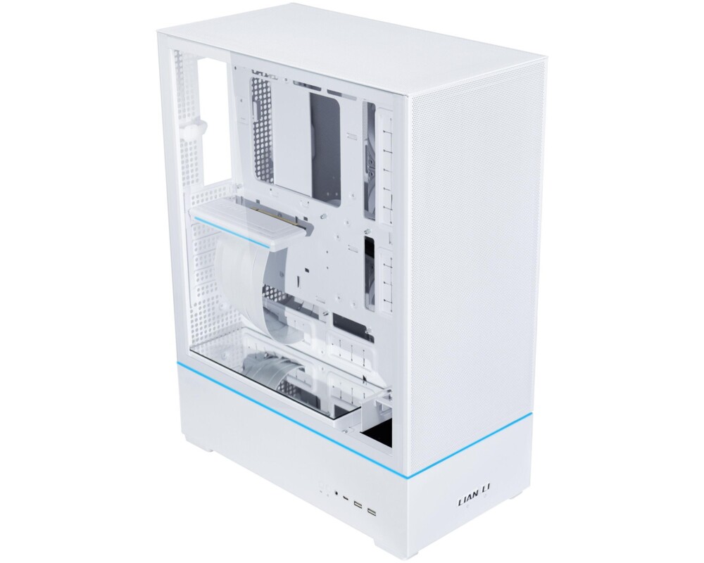 Кутия Lian-Li SUP01W Mid-Tower, Tempered Glass, Бяло 2