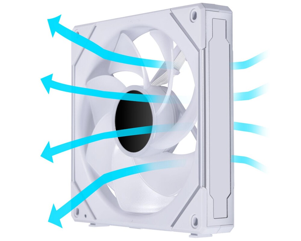 Вентилатор Lian-Li UNI SL-INF Reverse Blade, 140 ARGB PWM, Бял 4