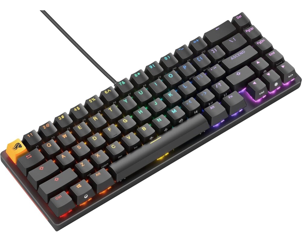 Клавиатура Геймърска механична клавиатура Glorious GMMK 2 Black Compact- Fox Switches US-Layout 2