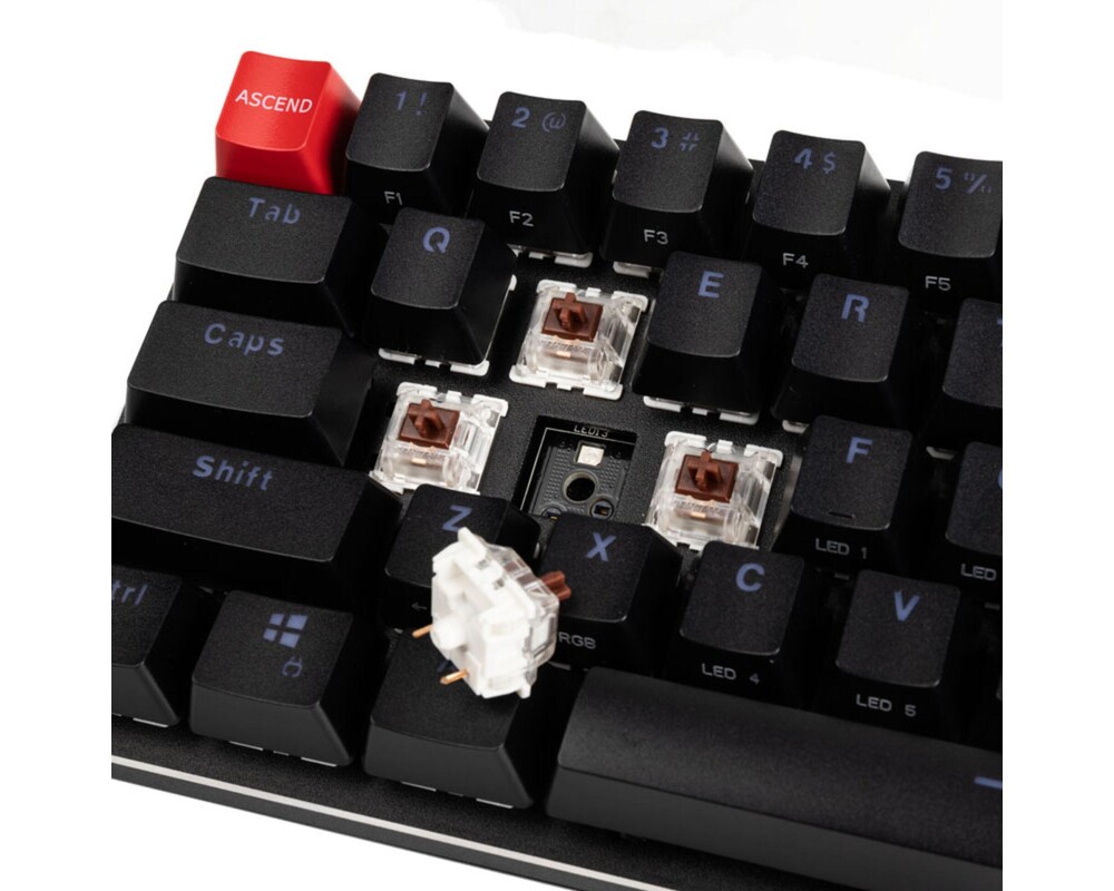 Клавиатура Геймърска механична клавиатура Glorious GMMK Black Compact - Gateron Brown Switches, US-Layout 6