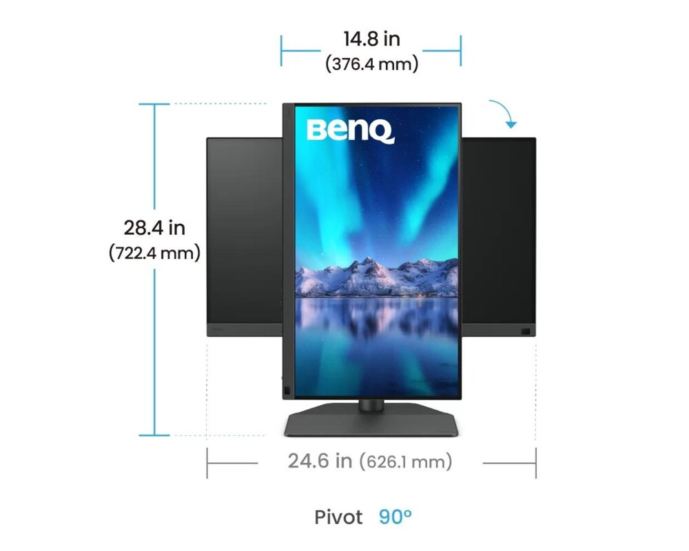 Монитор за фото и видео редактиране BenQ SW242Q, 24.1", IPS, 2K, HDR10 3