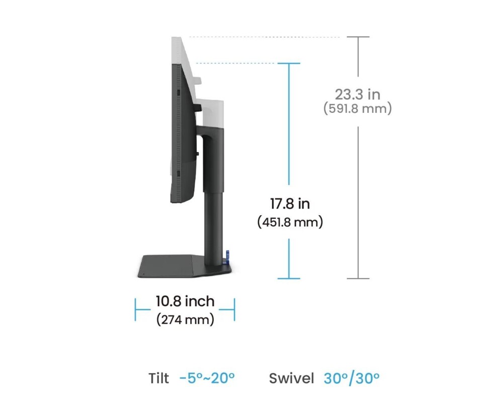 Монитор за фото и видео редактиране BenQ SW242Q, 24.1", IPS, 2K, HDR10 4