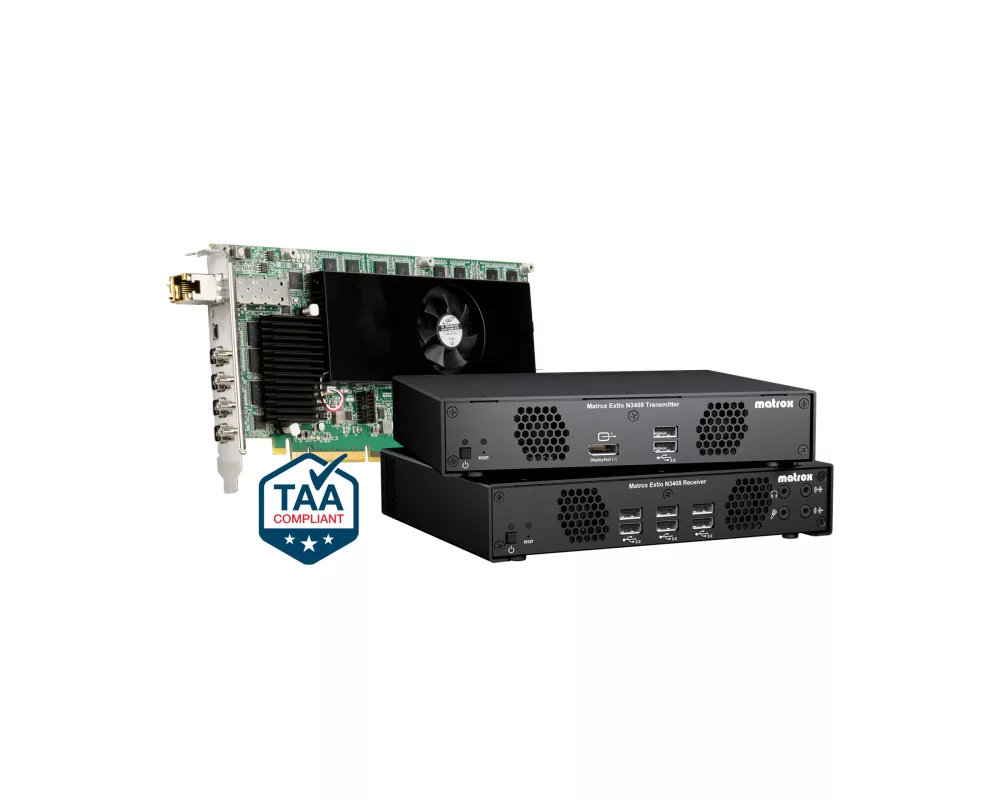 KVM switch KVM трансмитер Matrox XTO3-N3408CTX, SPF,  До 2 монитора 2