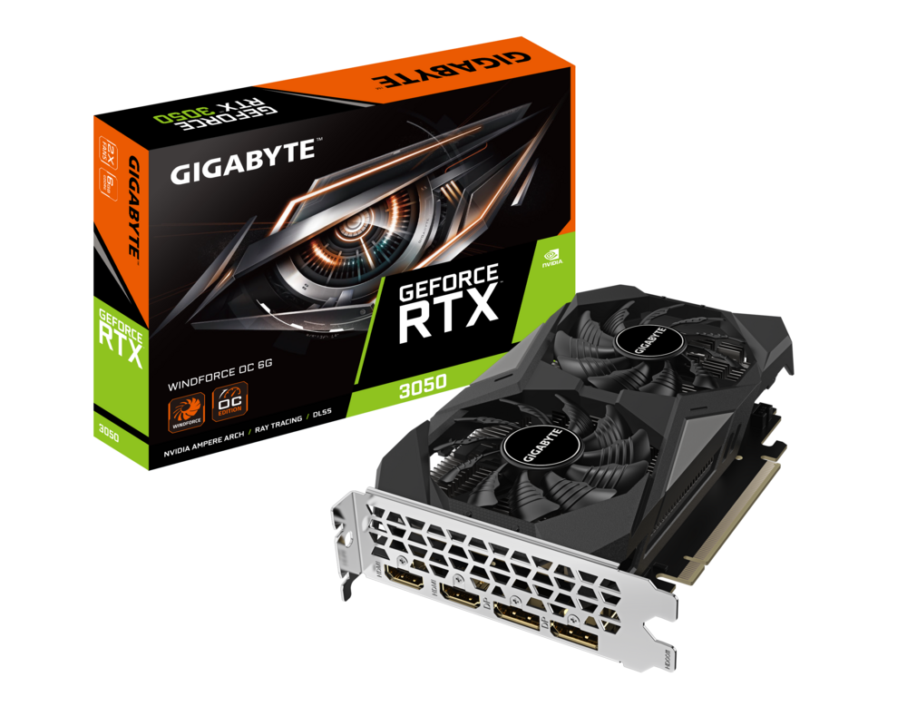 Видеокарта Gigabyte GeForce RTX 3050 Windforce OC 6GB GDDR6 7