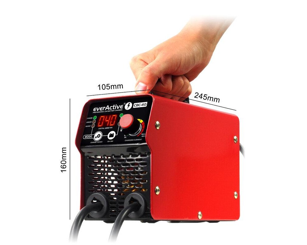 Зарядно  токоизправител с инвертор и 12V/24V everActive CBC-40  до 40А за UPS, автомобили, мотокари 2