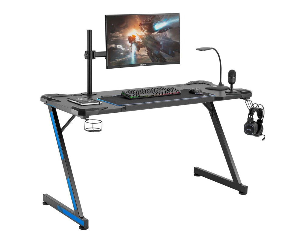 Геймърско бюро Nemesis II - Black/Blue 4