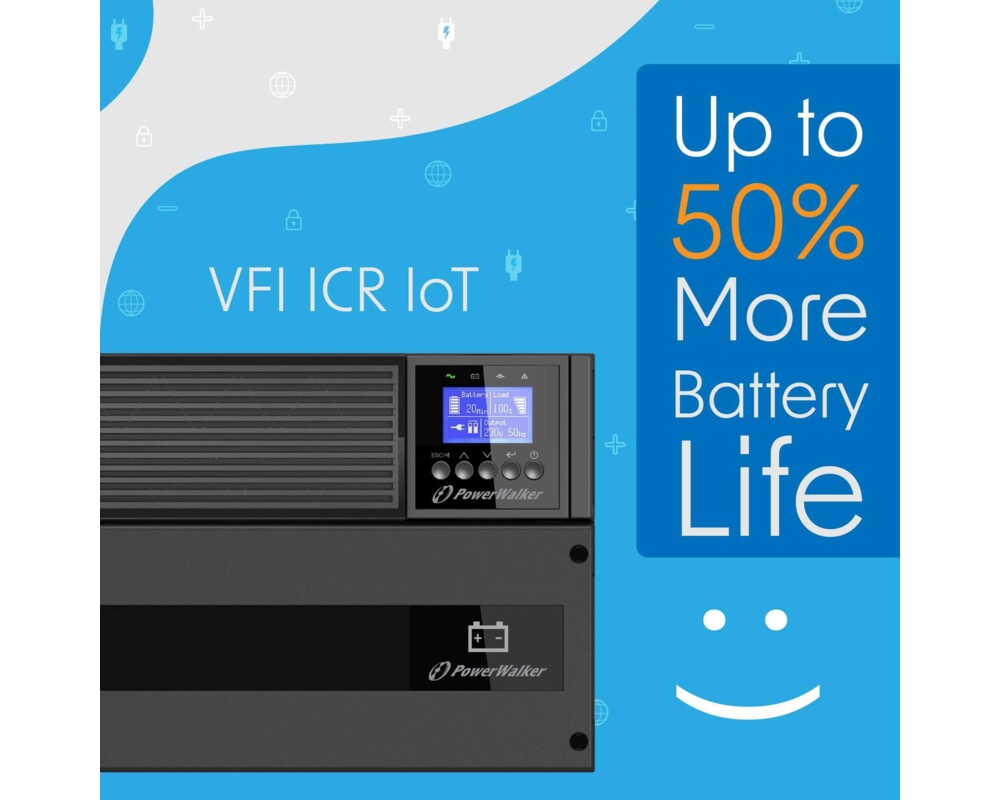 UPS POWERWALKER VFI 1500 ICR IoT PF1 1500VA/ 1500 W, On-Line 4