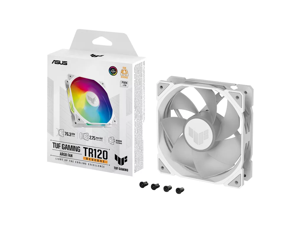 Вентилатор ASUS TUF GAMING TR120 ARGB Reverse - White 8