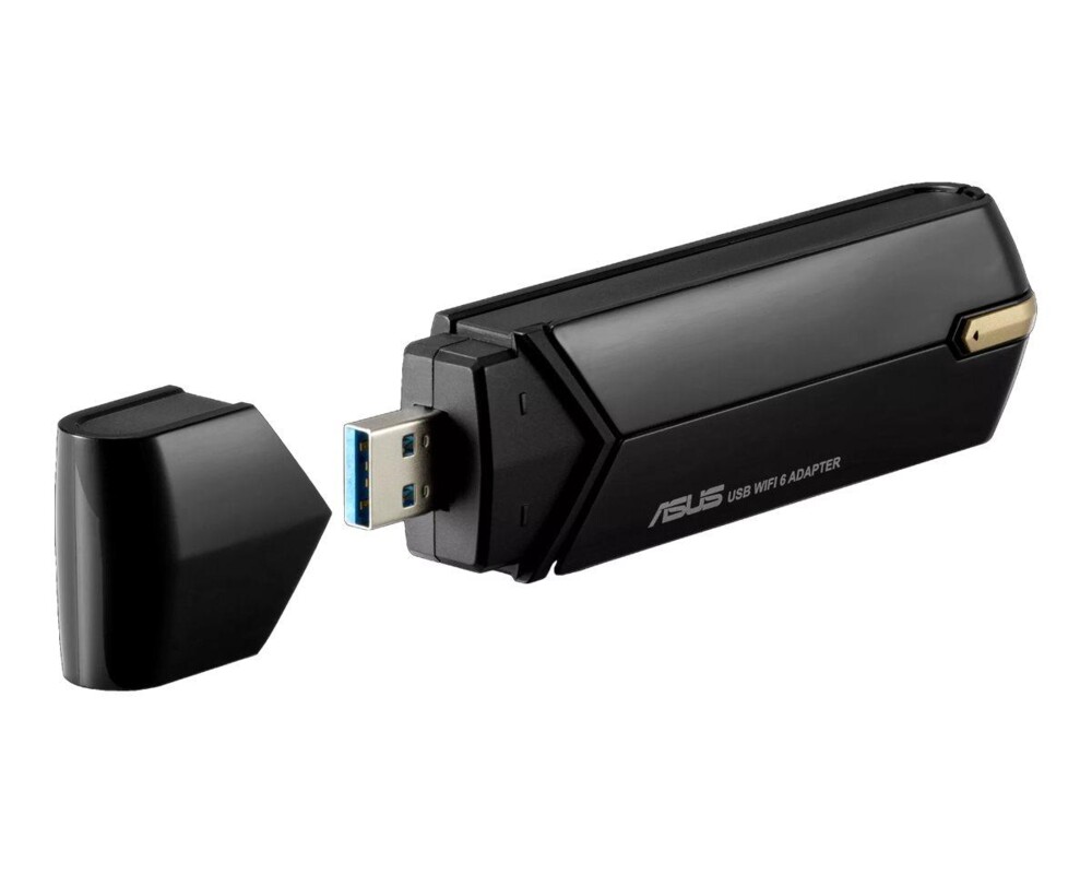 Мрежова карта адаптер ASUS USB-AX56 Dual Band AX1800 WiFi 6 802.11ax, USB 3.2 Gen1, вградена антена 4