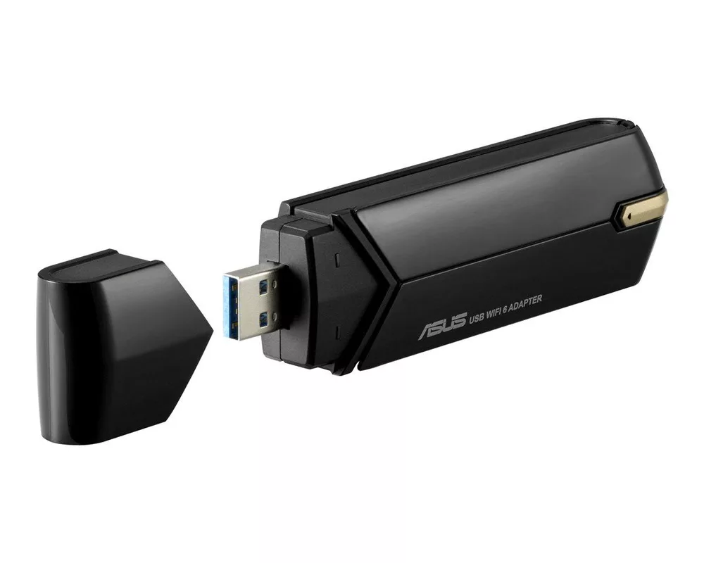 Мрежова карта адаптер ASUS USB-AX56U Dual Band AX1800 WiFi 6 802.11ax, USB 3.2 Gen1 4