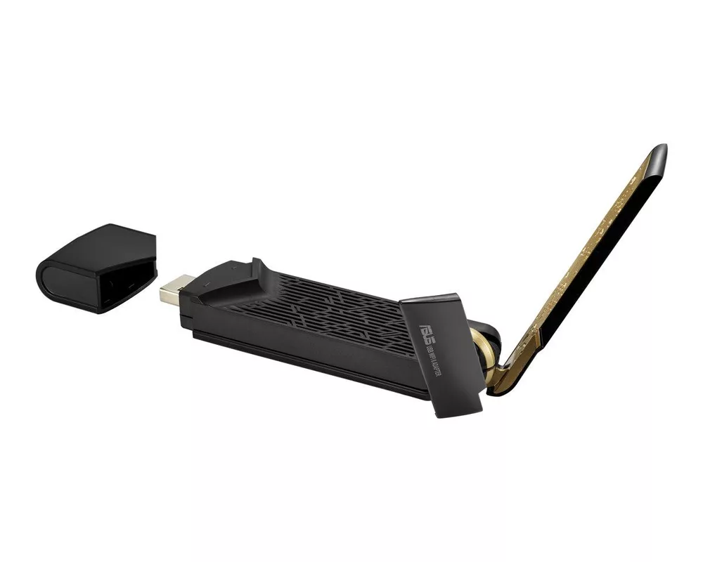 Мрежова карта адаптер ASUS USB-AX56U Dual Band AX1800 WiFi 6 802.11ax, USB 3.2 Gen1 3