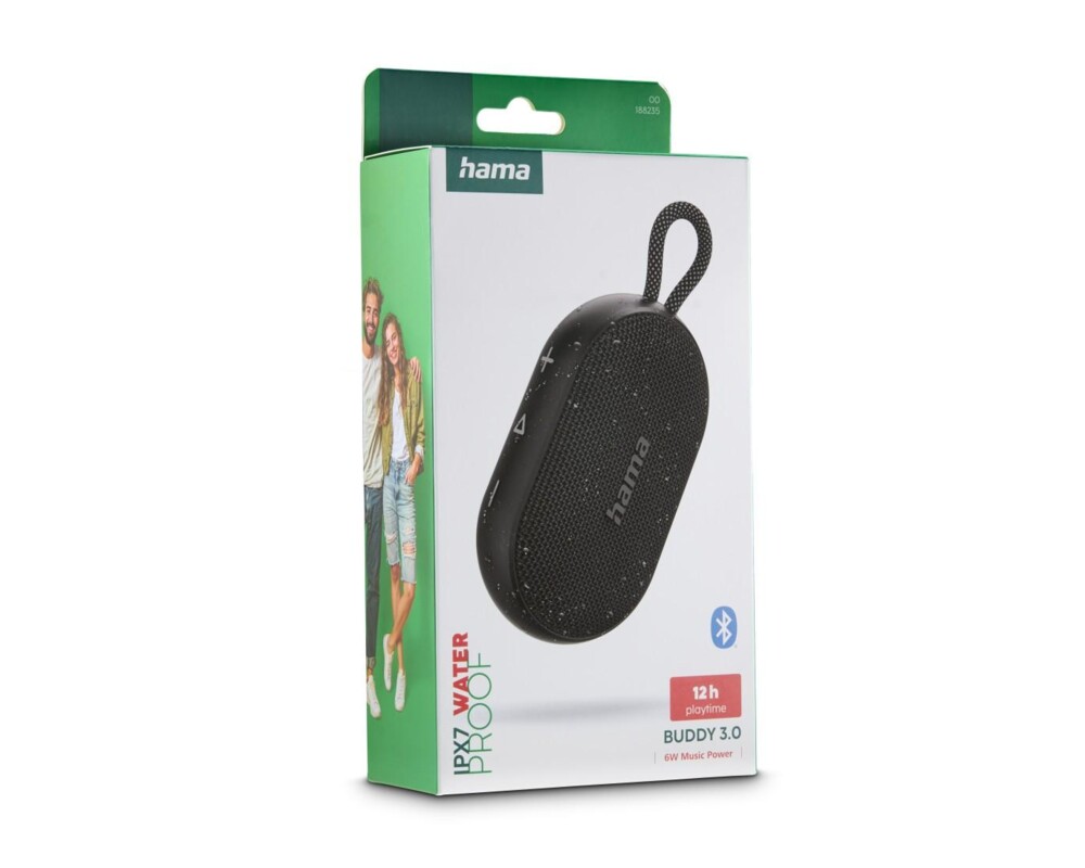 Тонколони Hama Блутут колонка "Buddy 3.0", водоустойчива IPX7, 6 W, 188235 6