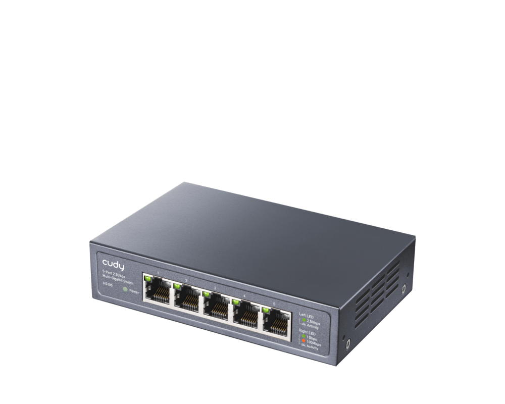 Switch (Комутатор) Суич Cudy HS105, 5x2.5G портов Gigabit Ethernet (RJ45), Метален корпус 2