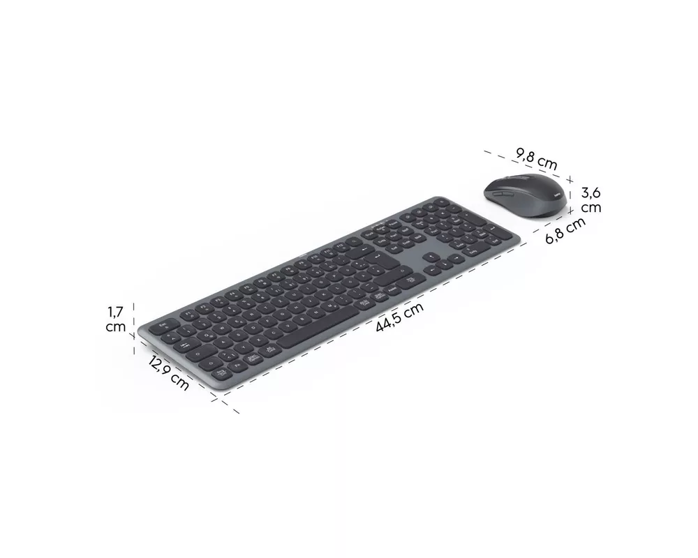 Клавиатура HAMA Безжичен комплект клавиатура и мишка WKM-550, черна, 173065 11