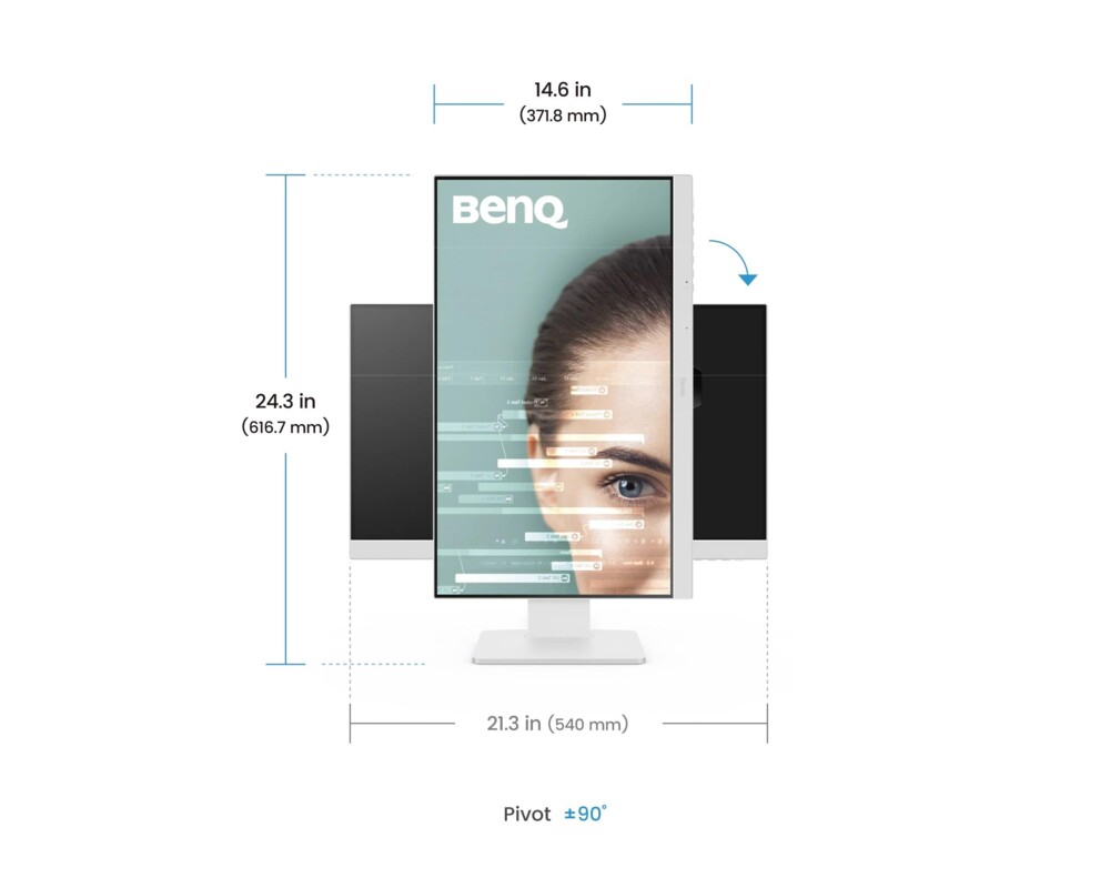 Монитор BenQ GW2486TC, 23.8", IPS, 1920x1080, 100Hz, Speaker 2 x 2W 8