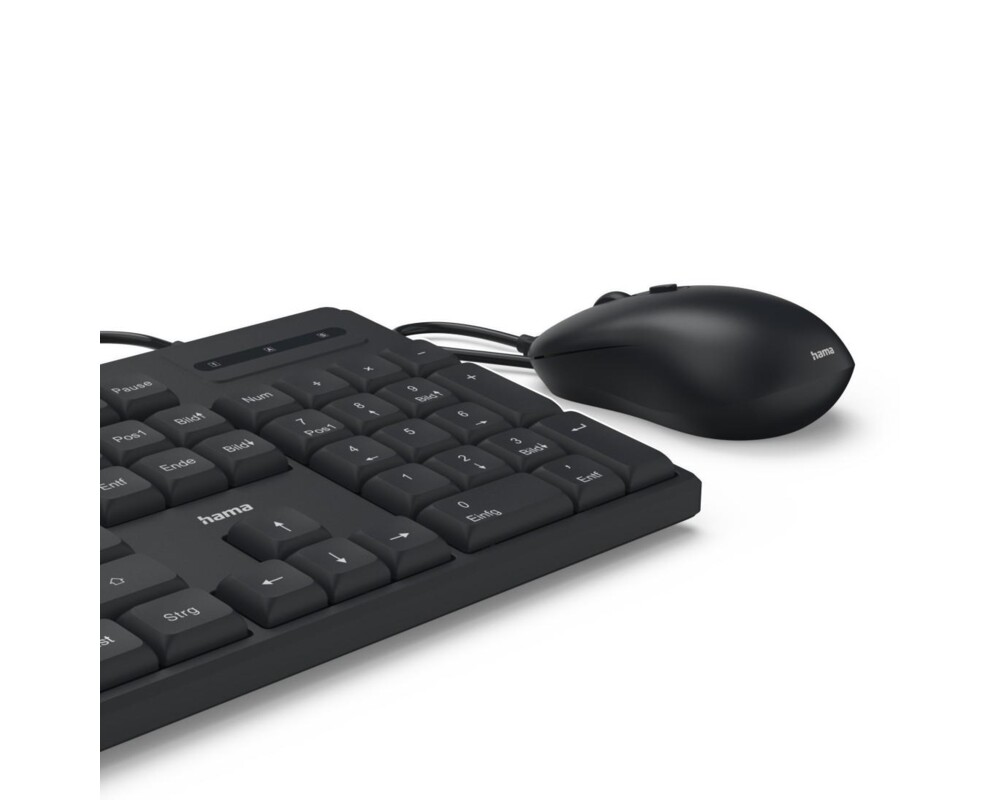 Клавиатура HAMA Жичен комплект клавиатура и мишка CKM-200, USB-A, USB-C 10