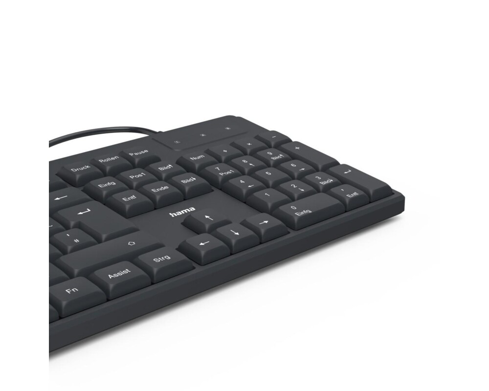 Клавиатура HAMA Жична клавиатура CK-200, кирилизирана, USB-A, USB-C, мулт.бутони 10