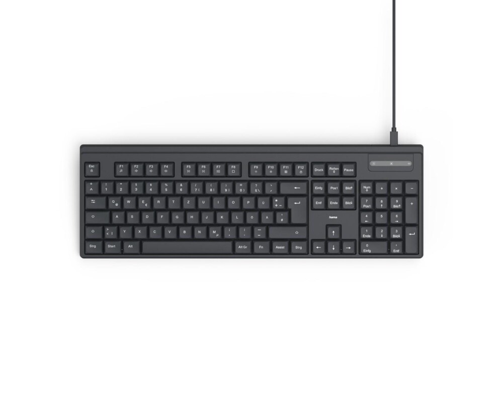 Клавиатура HAMA Жична клавиатура CK-100, кирилизирана, USB-C, USB-A 7