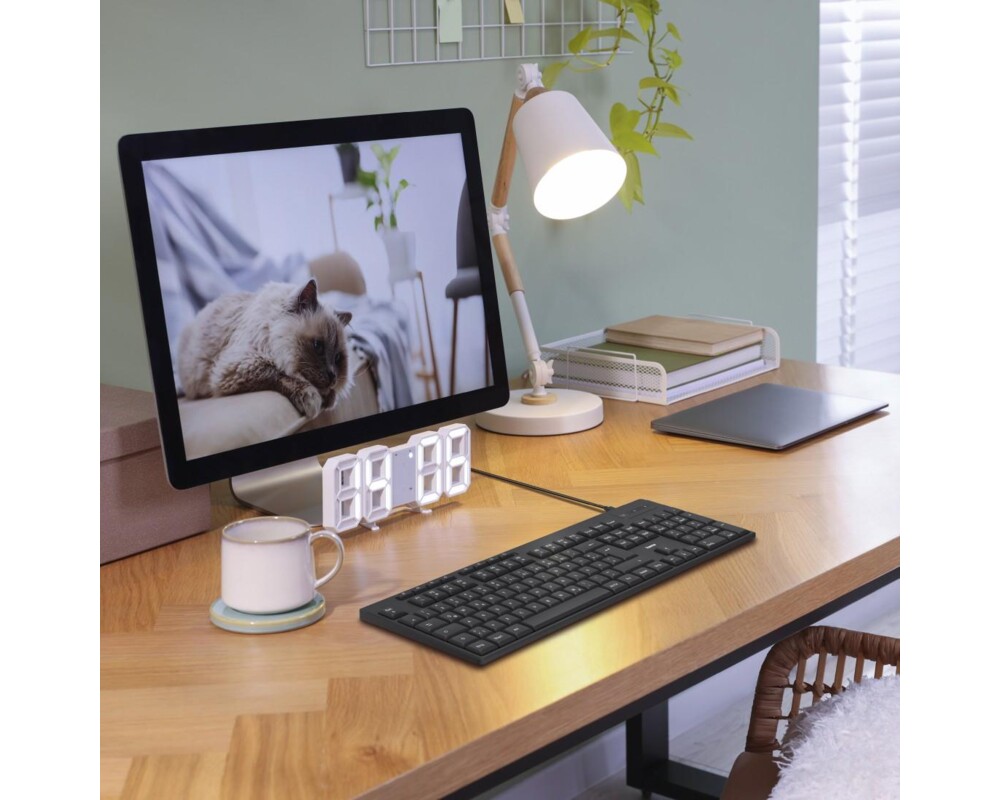 Клавиатура HAMA Жична клавиатура CK-100, кирилизирана, USB-C, USB-A 12