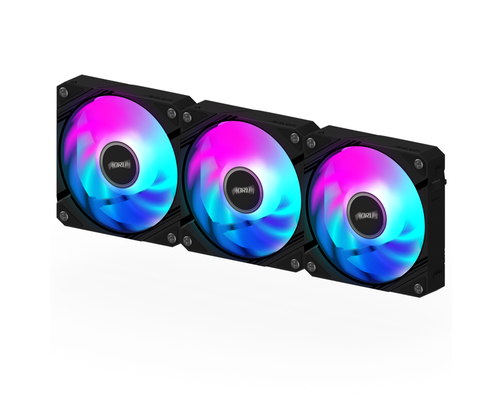 Вентилатор Комплект вентилатори GIGABYTE AORUS EZ CHAIN 120 Black 3-Pack ARGB 3
