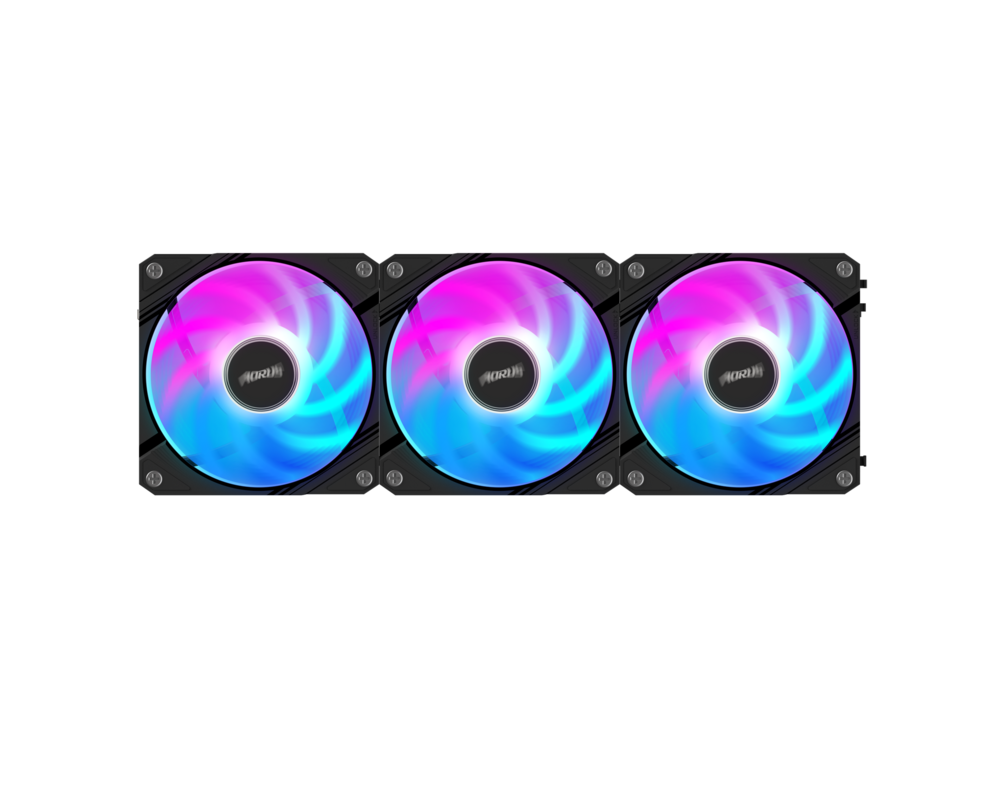 Вентилатор Комплект вентилатори GIGABYTE AORUS EZ CHAIN 120 Black 3-Pack ARGB 4