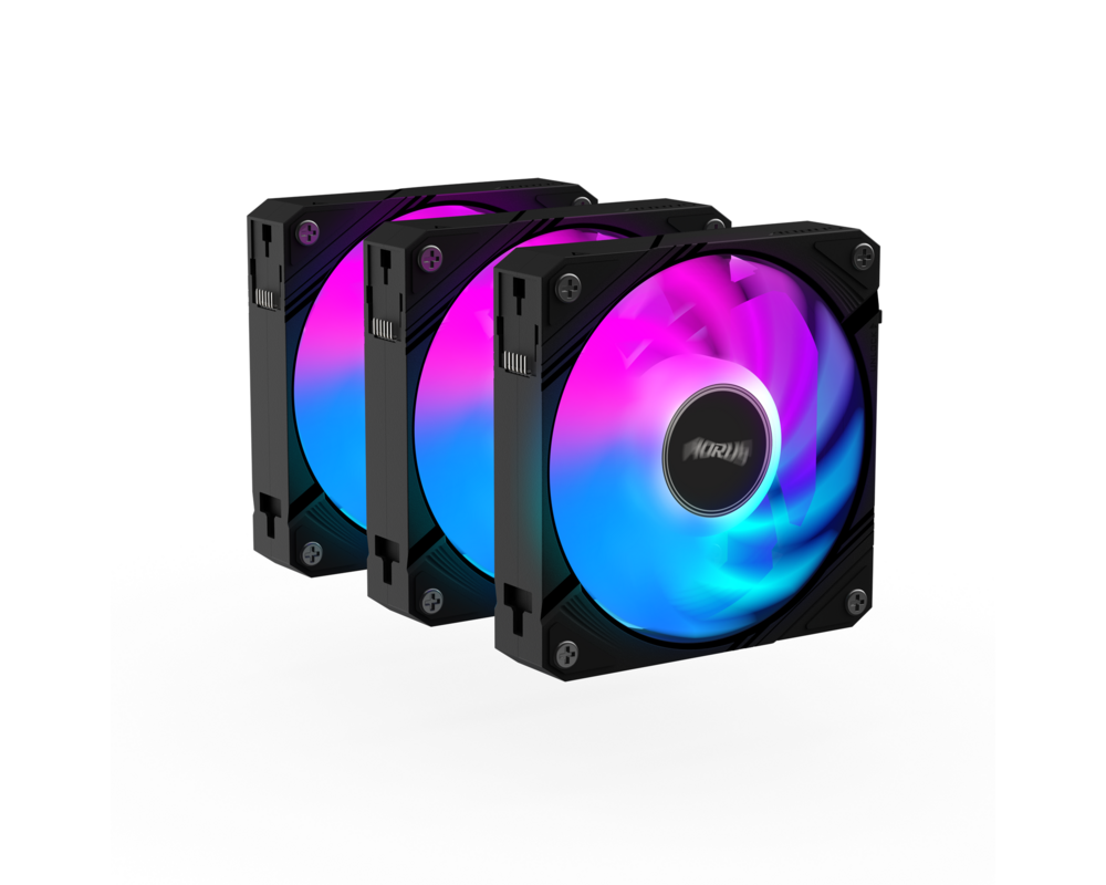Вентилатор Комплект вентилатори GIGABYTE AORUS EZ CHAIN 120 Black 3-Pack ARGB 2