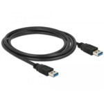 <span>Кабел</span> Delock USB-A мъжко - USB-B мъжко, 2.0 м, USB3.0, Екраниран, Черен <span class='catalog-num-in-name'>DELOCK-85062</span> - 