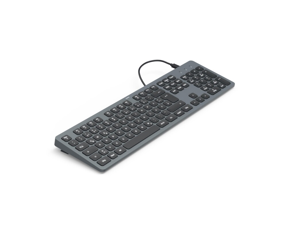 Клавиатура HAMA Жична Клавиатура "CK-400", USB, светеща, пълен размер, черна 2