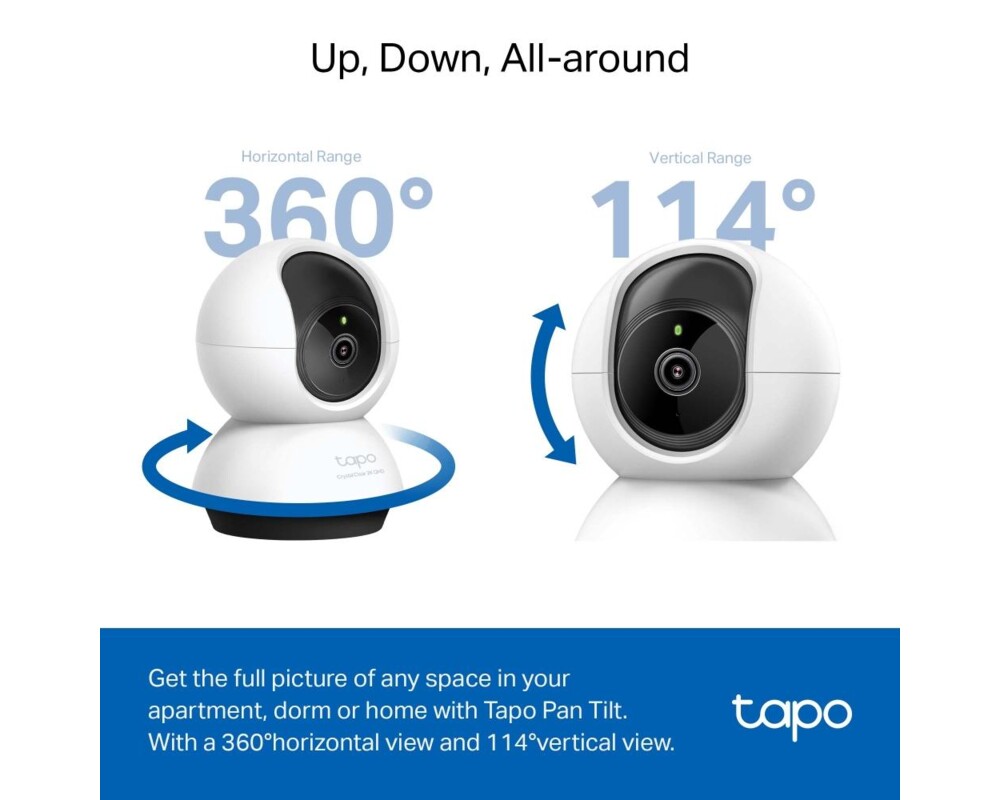 Цифрова IP камера Домашна охранителна WiFi  TP-Link Tapo C220, Pan/Tilt 6