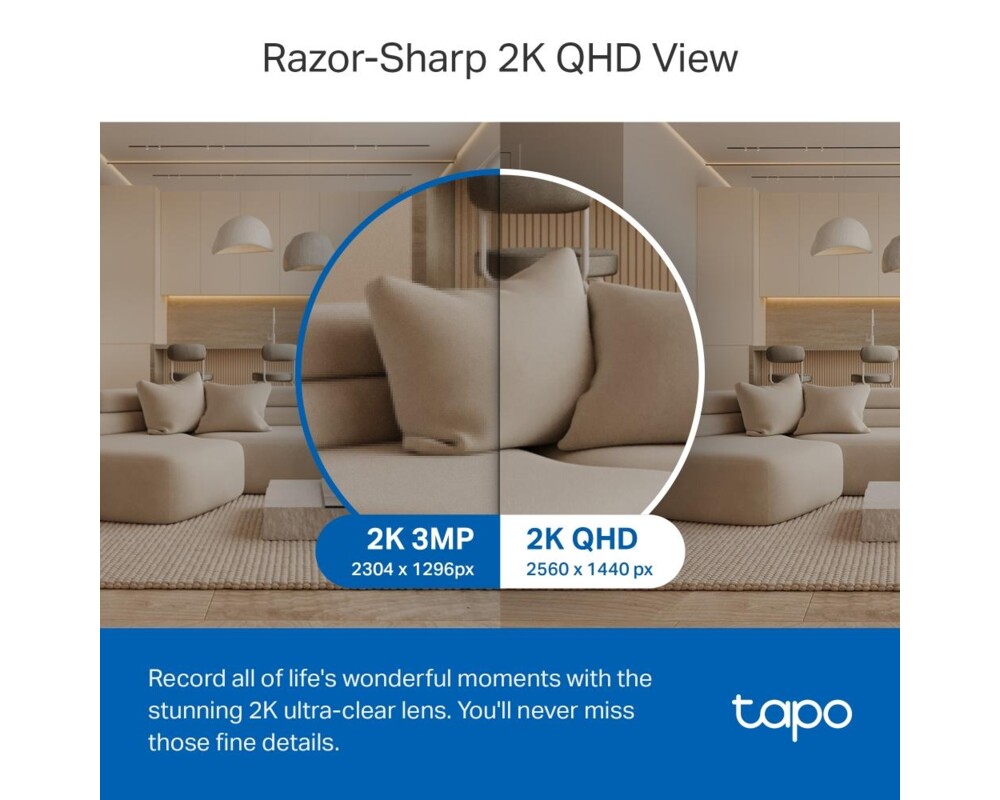 Цифрова IP камера Домашна охранителна WiFi  TP-Link Tapo C220, Pan/Tilt 5