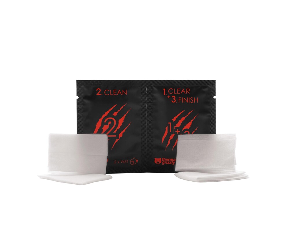 Почистващ продукт Почистващи кърпички за процесор Thermal Grizzly, 10 броя 2