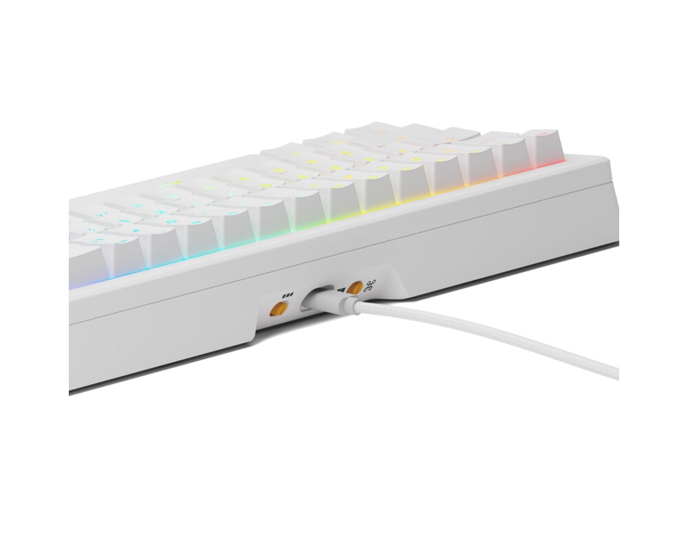 Клавиатура Геймърска механична клавиатура Glorious GMMK 3 HE 65% White - Fox HE Switches 4