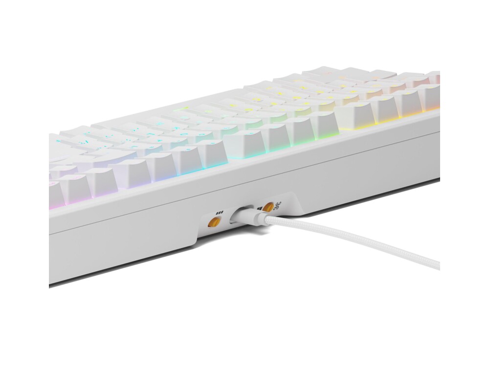 Клавиатура Геймърска механична клавиатура Glorious GMMK 3 HE 100% White - Fox HE Switches 4