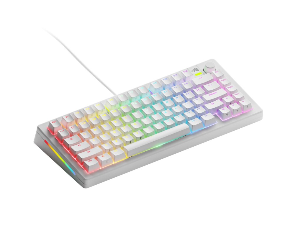 Клавиатура Геймърска механична клавиатура Glorious GMMK 3 75% White - Fox Linear Switches 2