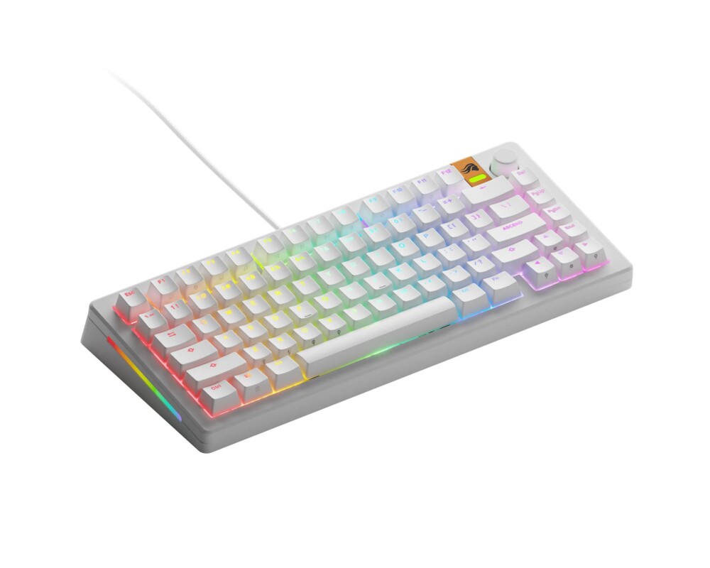 Клавиатура Геймърска механична клавиатура Glorious GMMK 3 HE 75% White - Fox HE Switches 2