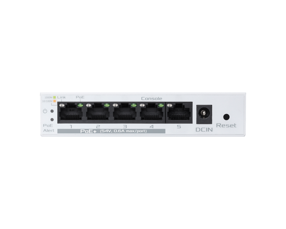 Switch (Комутатор) ASUS EBP15 5-Port GbE smart managed PoE+ switch 4 PoE+ ports 60W Supports PoE priority setting 4