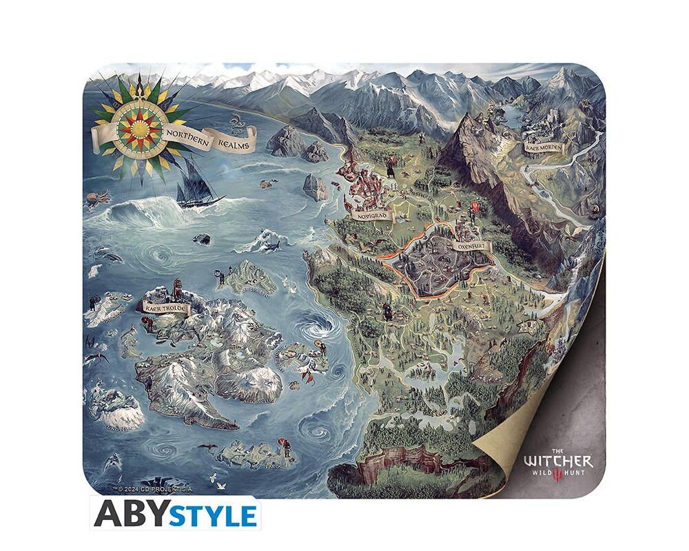 Пад за мишка Геймърски ABYSTYLE THE WITCHER - World map