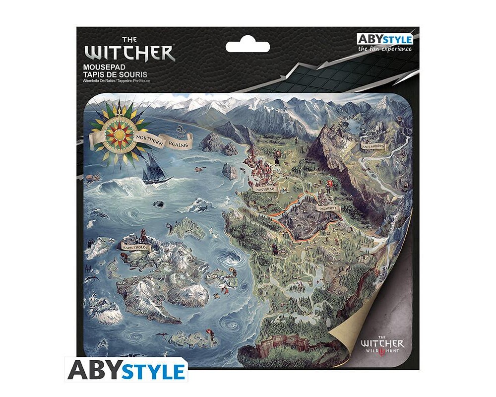 Пад за мишка Геймърски ABYSTYLE THE WITCHER - World map 2