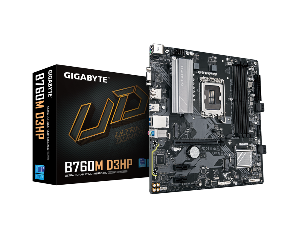 Дънна платка GIGABYTE B760M D3HP DDR5, socket 1700, mATX 4