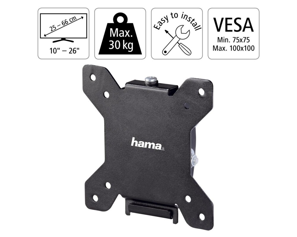 Стойка HAMA Стенна стойка за TV, накланяща се, 66 см (26") до 30 кг 4