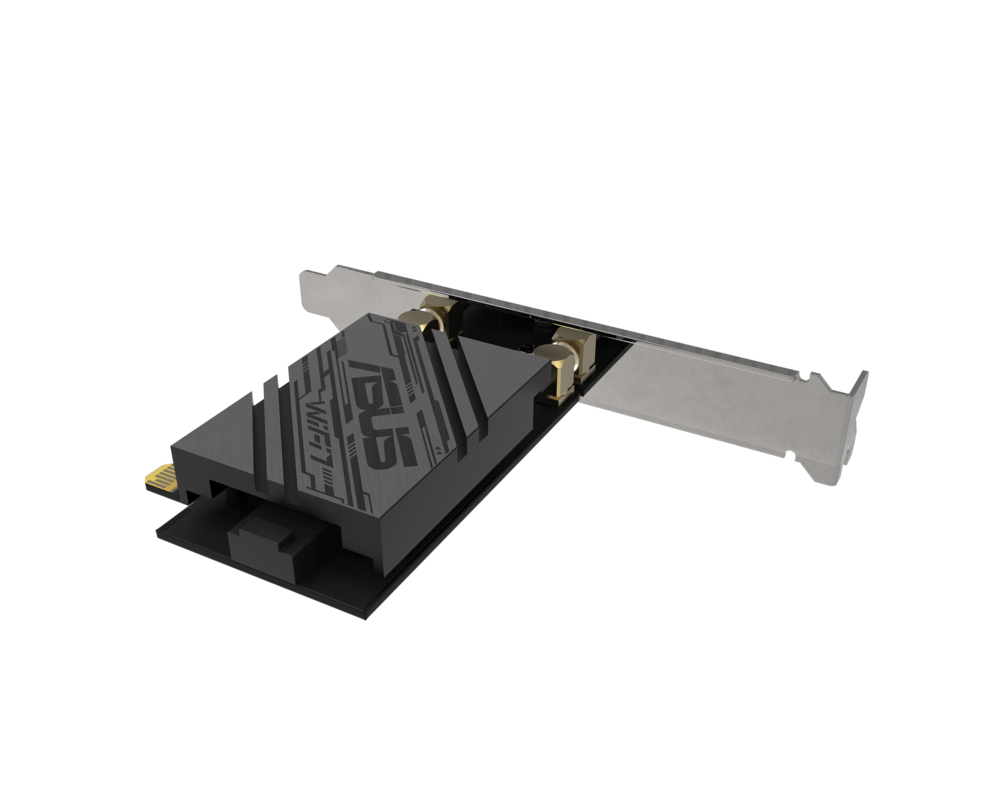 Мрежова карта ASUS PCE-BE92BT WiFi 7 PCI-E Adapter with 2 external antennas and magnetized base 4