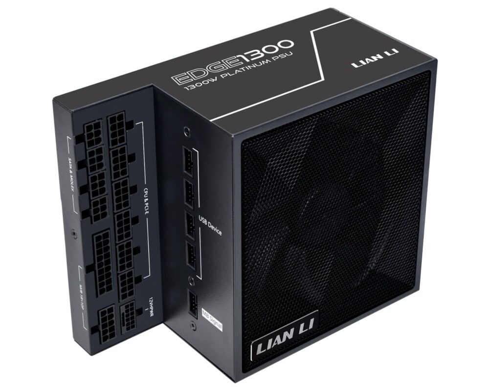 Захранване Lian Li EDGE EG1300 Black 1300W 80+ Platinum PCIe 5.1, ATX 3.1
