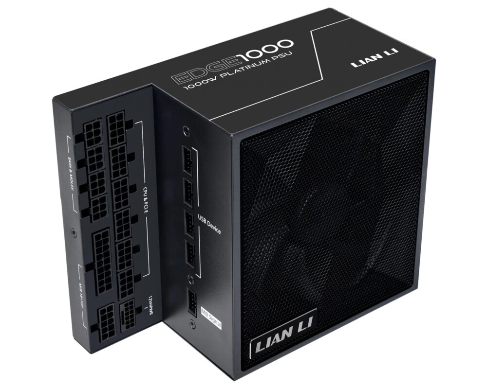 Захранване Lian Li EDGE EG1000 Black 1000W 80+ Platinum PCIe 5.1, ATX 3.1