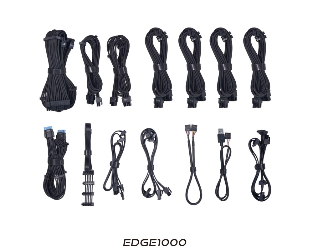 Захранване Lian Li EDGE EG1000 Black 1000W 80+ Platinum PCIe 5.1, ATX 3.1 9