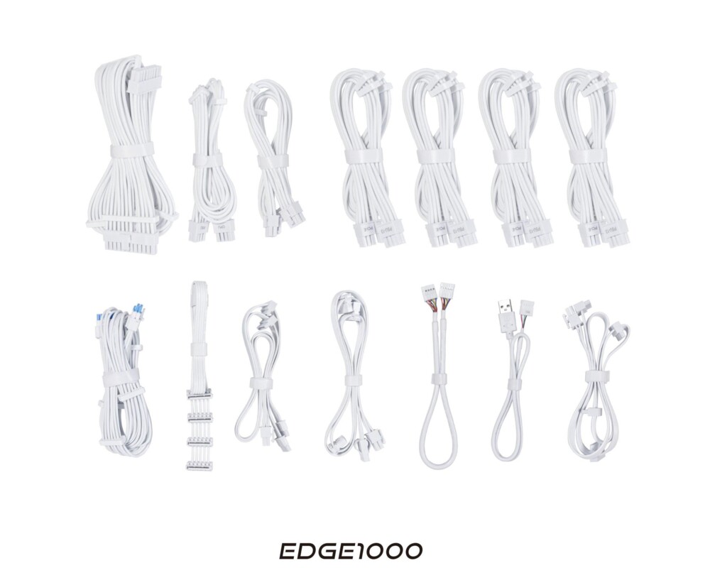 Захранване Lian Li EDGE EG1000 White 1000W 80+ Platinum PCIe 5.1, ATX 3.1 9