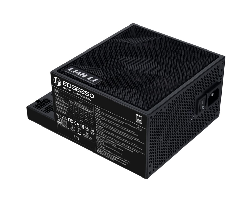 Захранване Lian Li EDGE EG0850 Black 850W 80+ Platinum PCIe 5.1, ATX 3.1 4