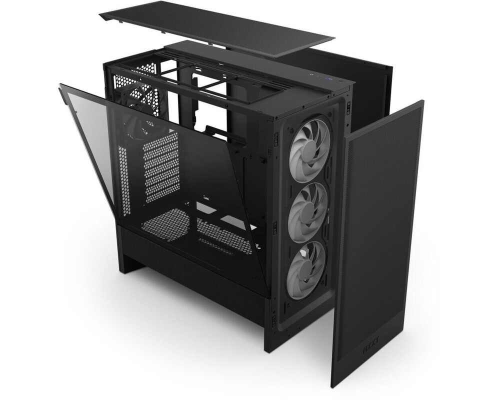 Кутия NZXT H5 Flow RGB 2024 Black, Mid-Tower 10
